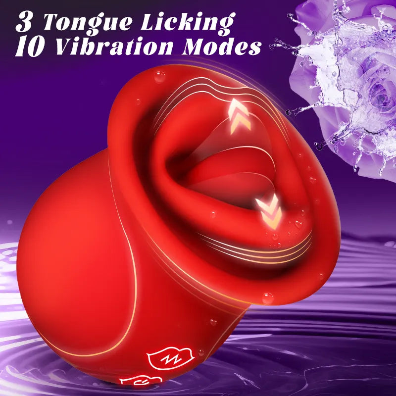 Licking Tongue Vibrator 10 French Kissing Modes