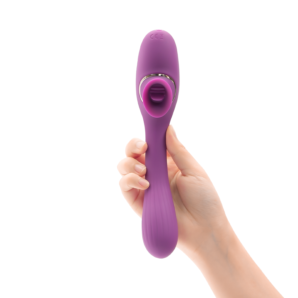 Licking Bendable G-spot Clitoral Tongue Vibrator